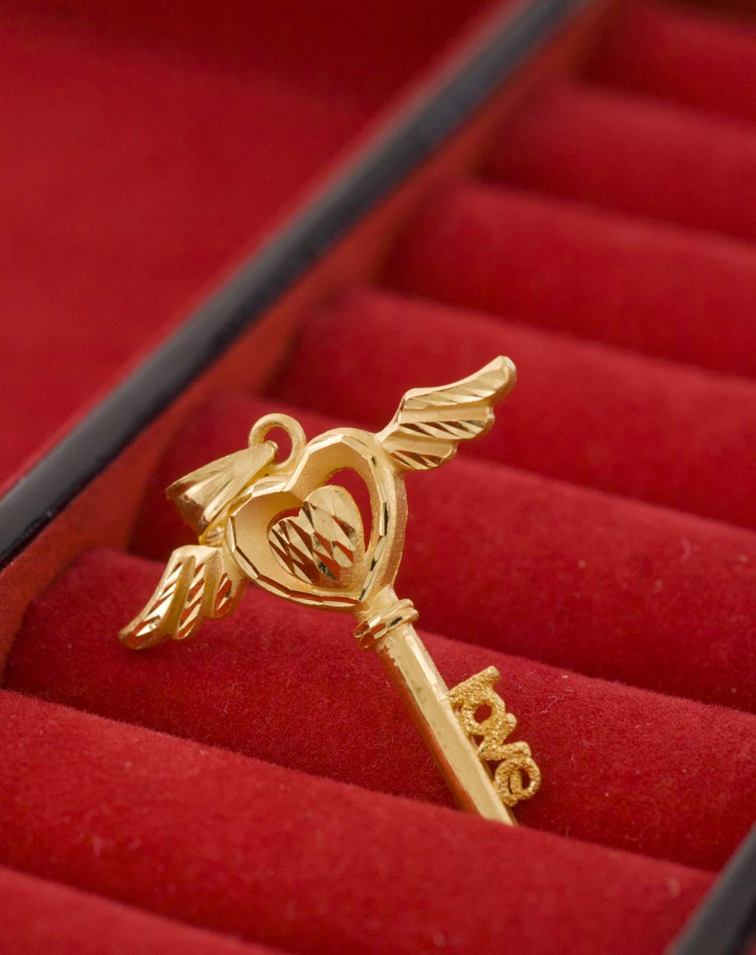 千足金吊坠-幸福钥匙