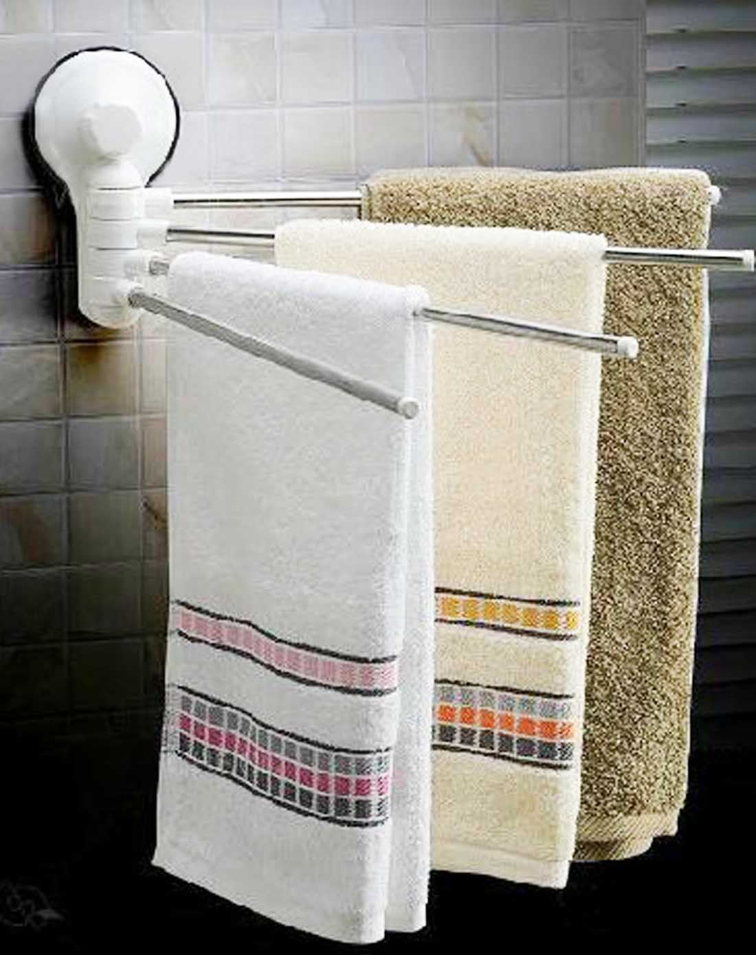 吸盘四杆可旋转毛巾架