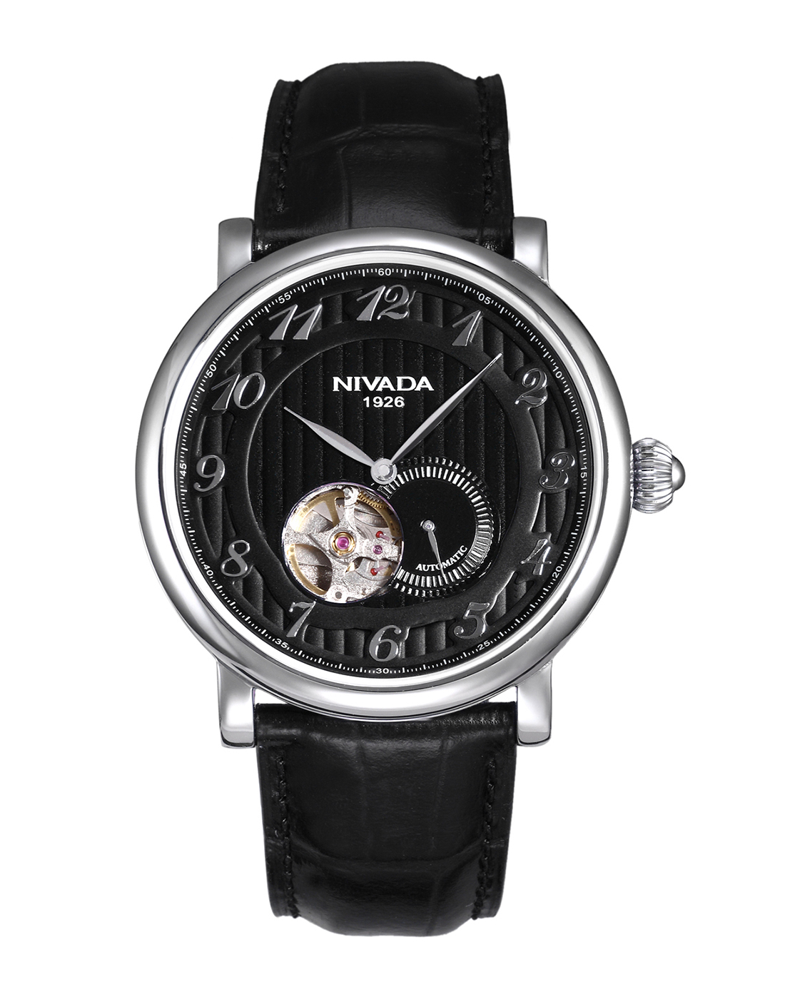 尼维达nivada男款 真皮镂空自动机械表gm8017-106121_唯品会