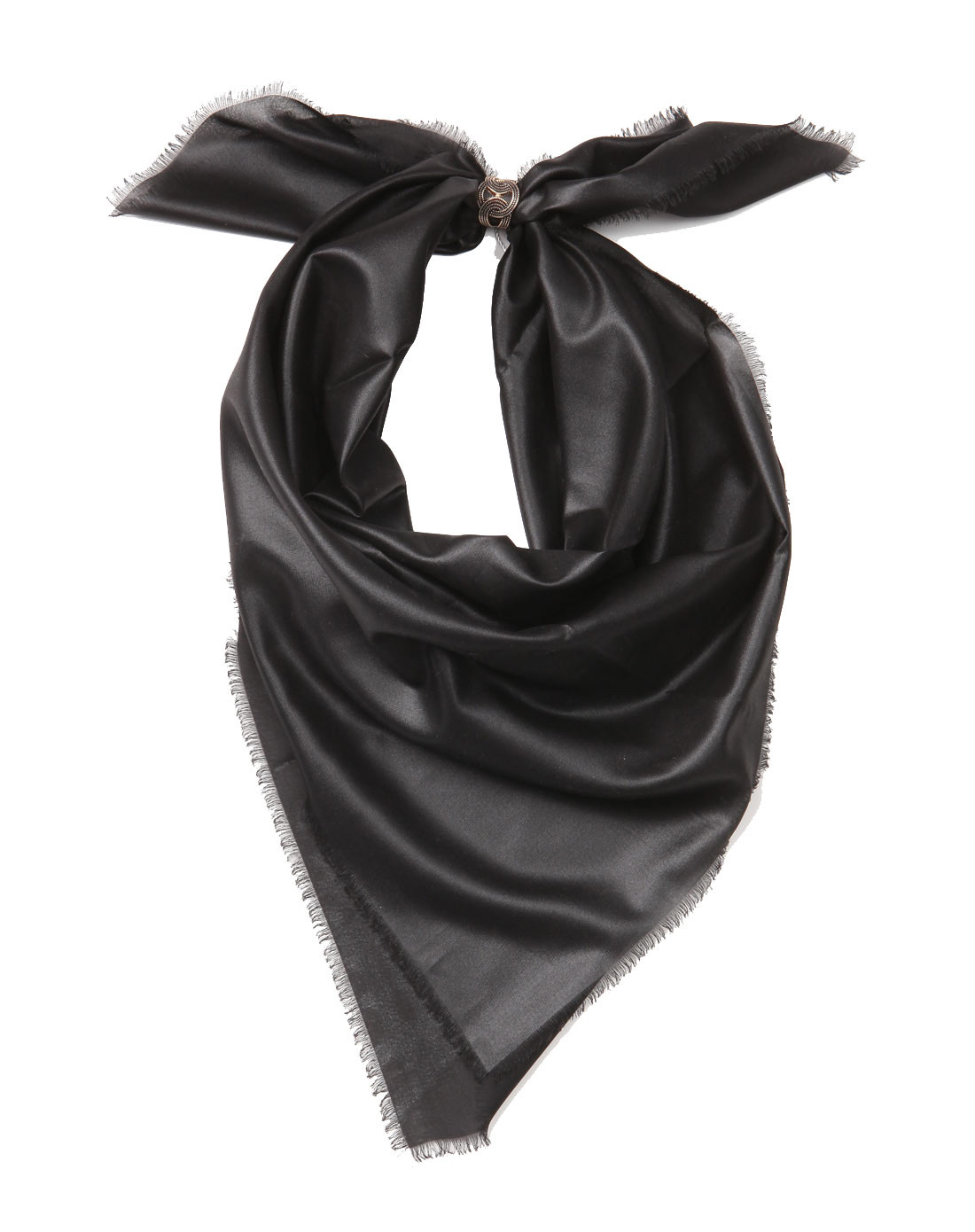 中性黑色亚光方巾