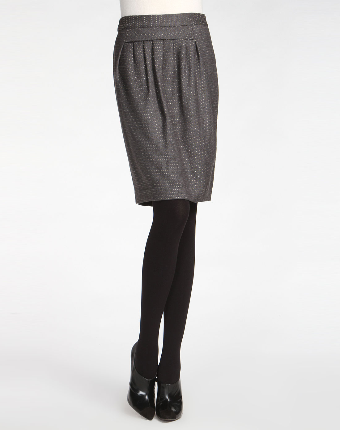 黑灰色成熟简约半裙