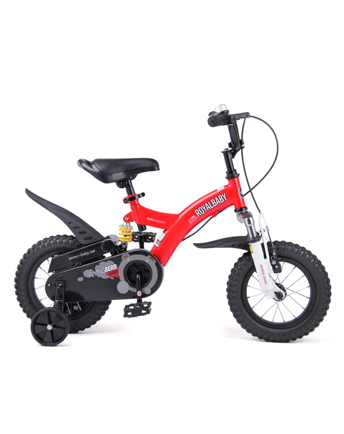 优贝royalbaby儿童自行车专场royalbaby优贝14寸小飞熊车-红色rb14b