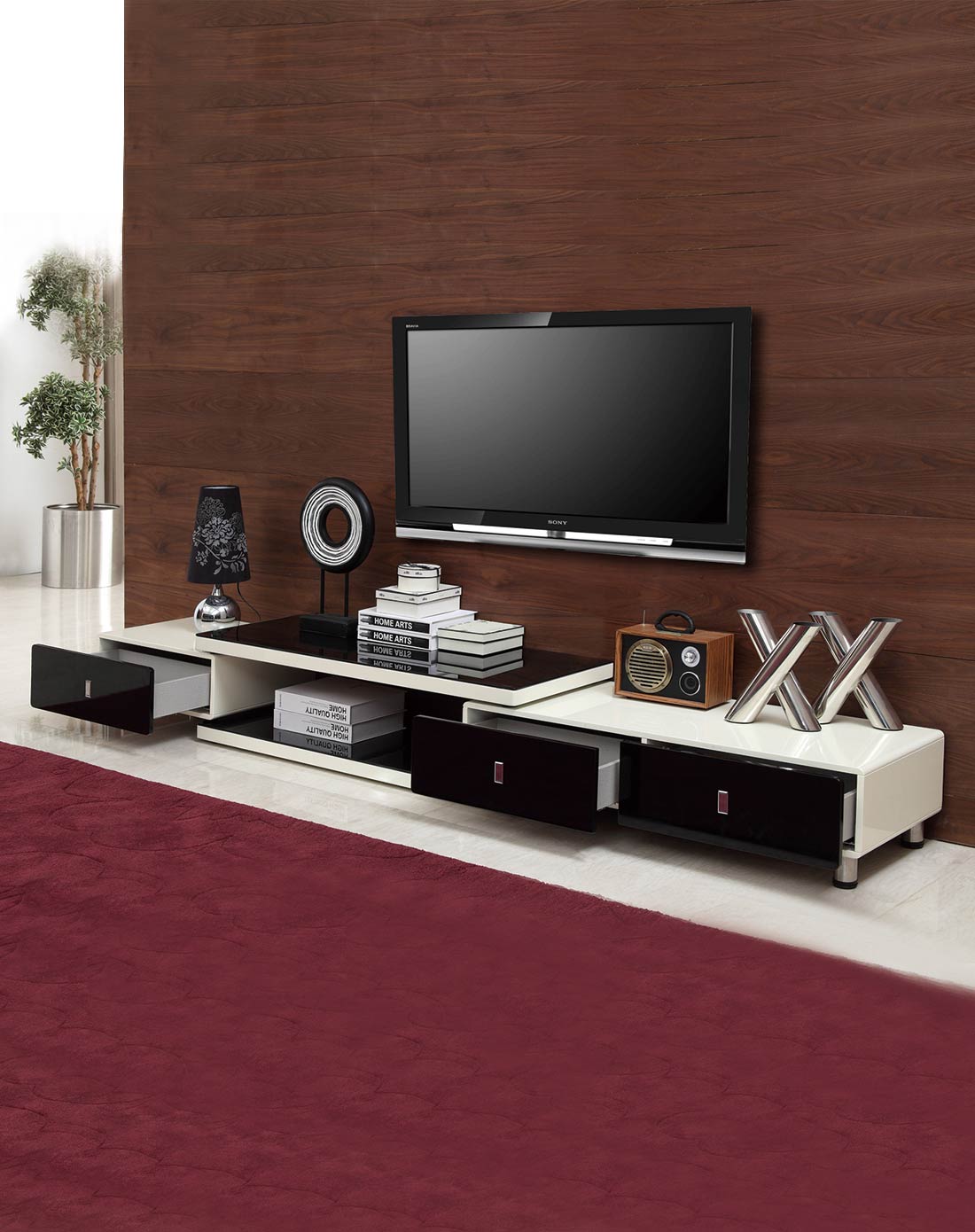 尼科尔时尚客厅电视柜可伸缩