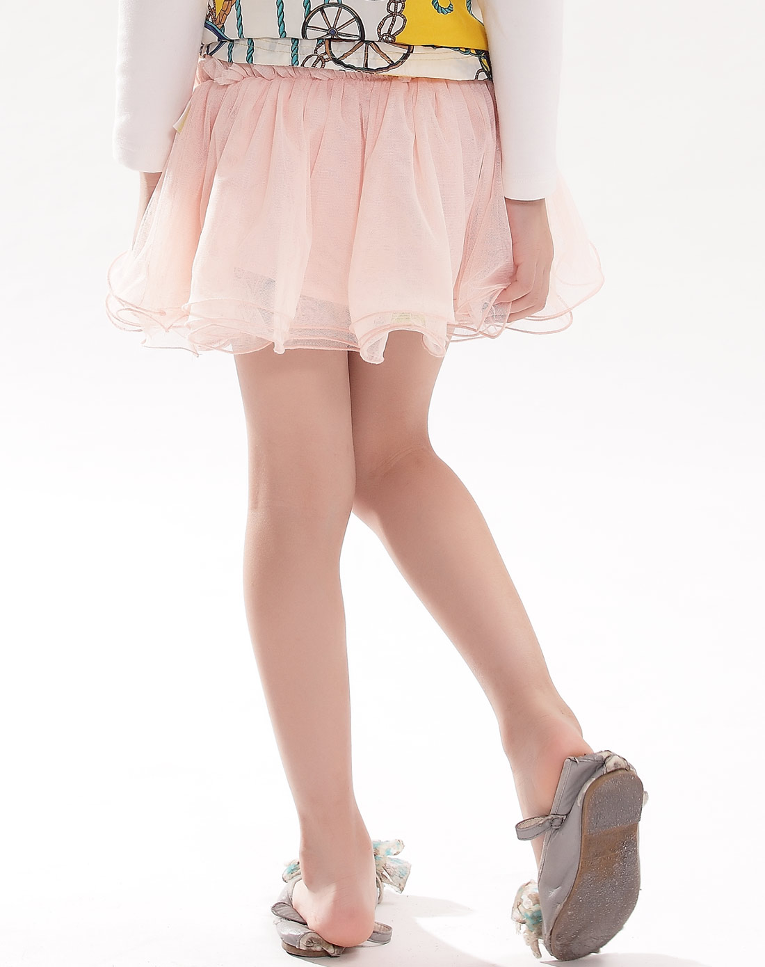 女童粉红色腰裙