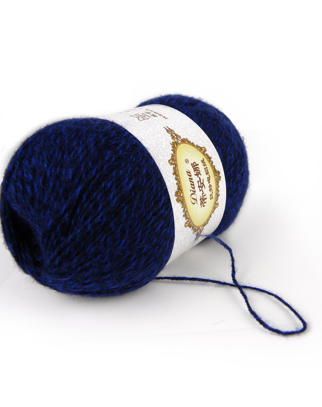 藏金抗静电貂绒线(6团/300g)ab蓝