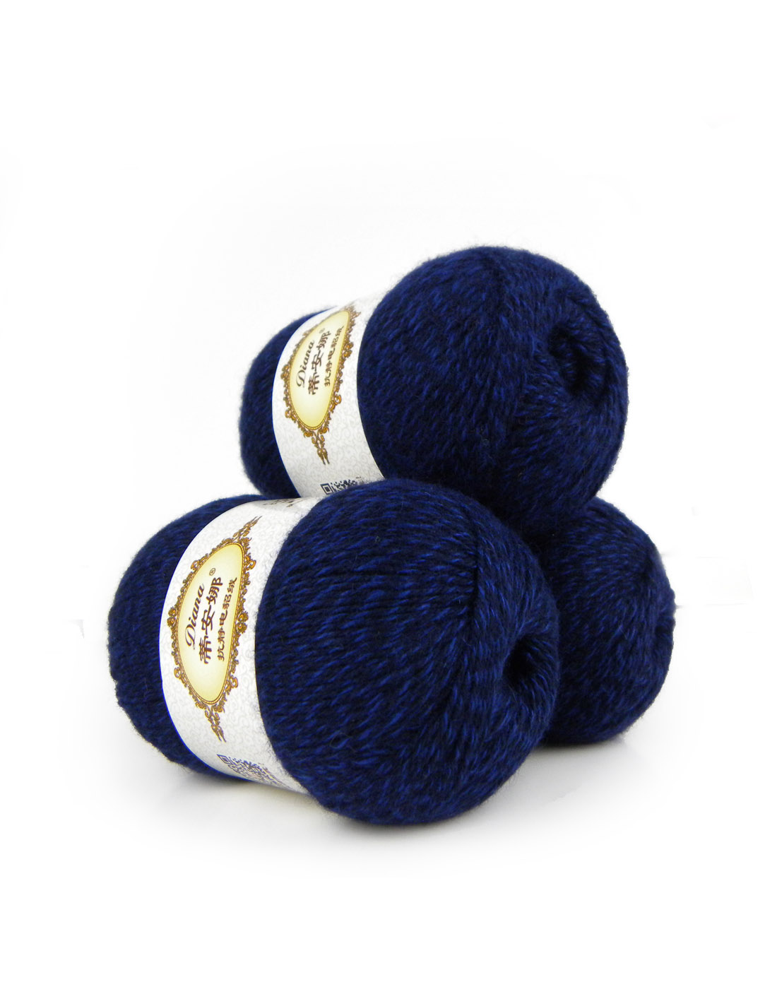 藏金抗静电貂绒线(6团/300g)ab蓝