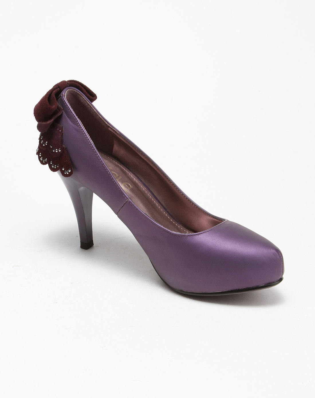 紫丝绸牛皮简约时尚女鞋