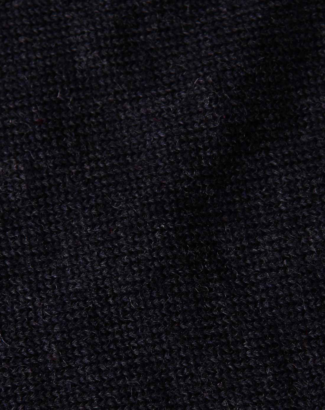 黑灰色底彩色点羊毛针织衫