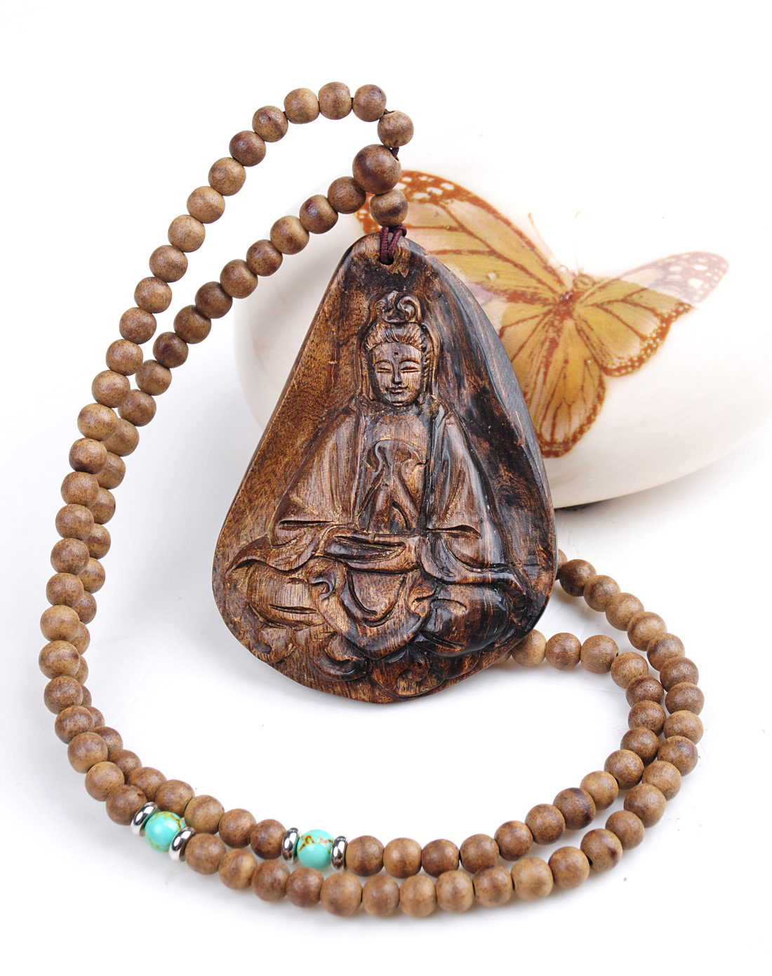 莲台观音沉香项链