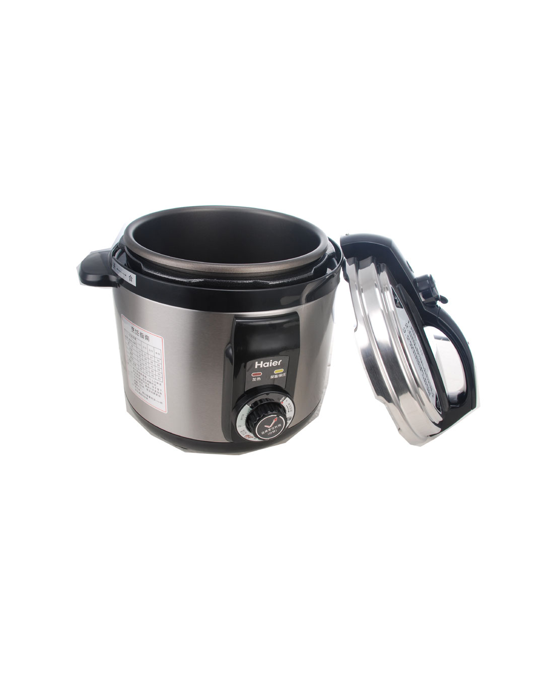 机械式电压力锅黑晶石内胆4l银色