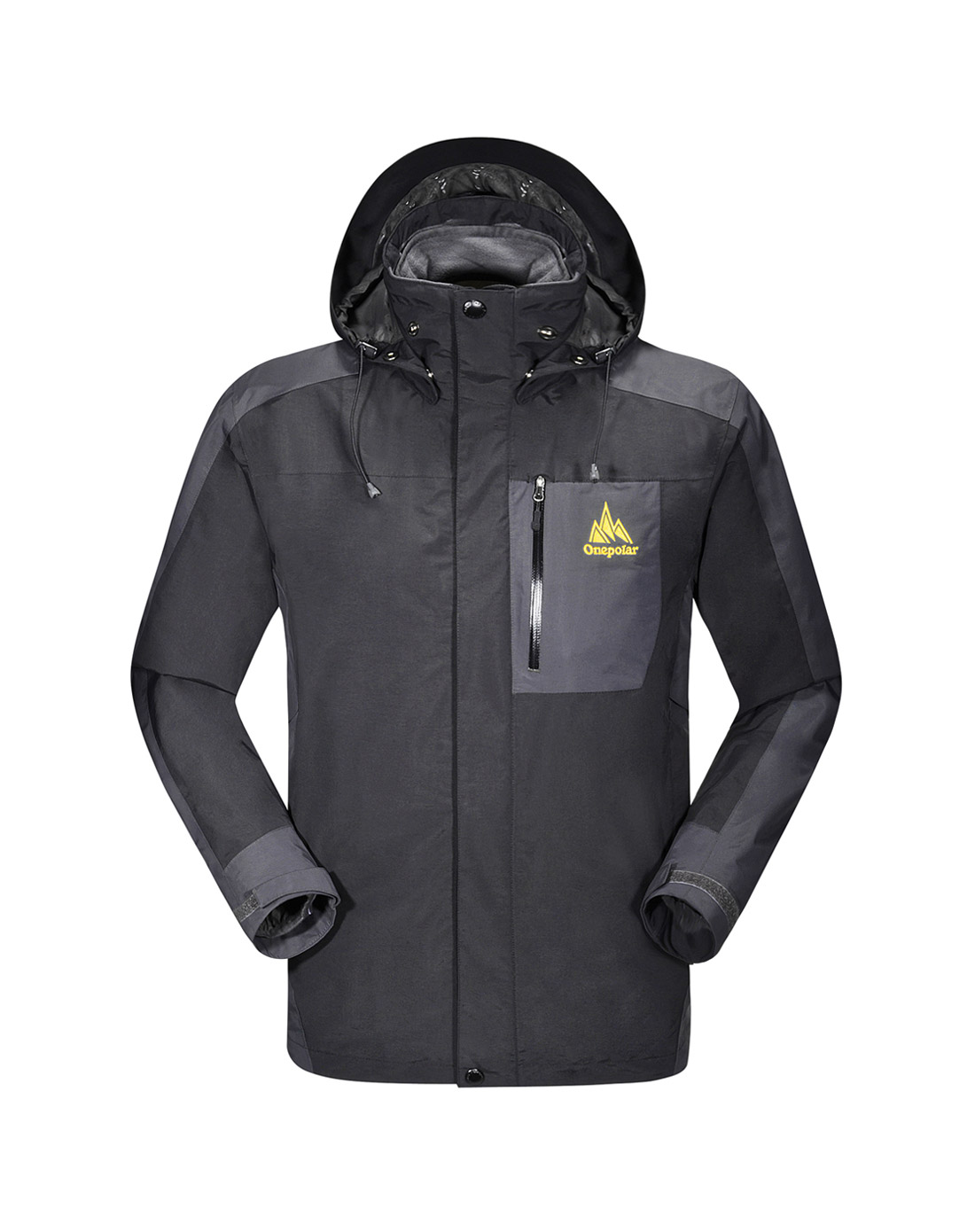 极地onepolar男女极地男款黑色冲锋衣132154k_唯品会