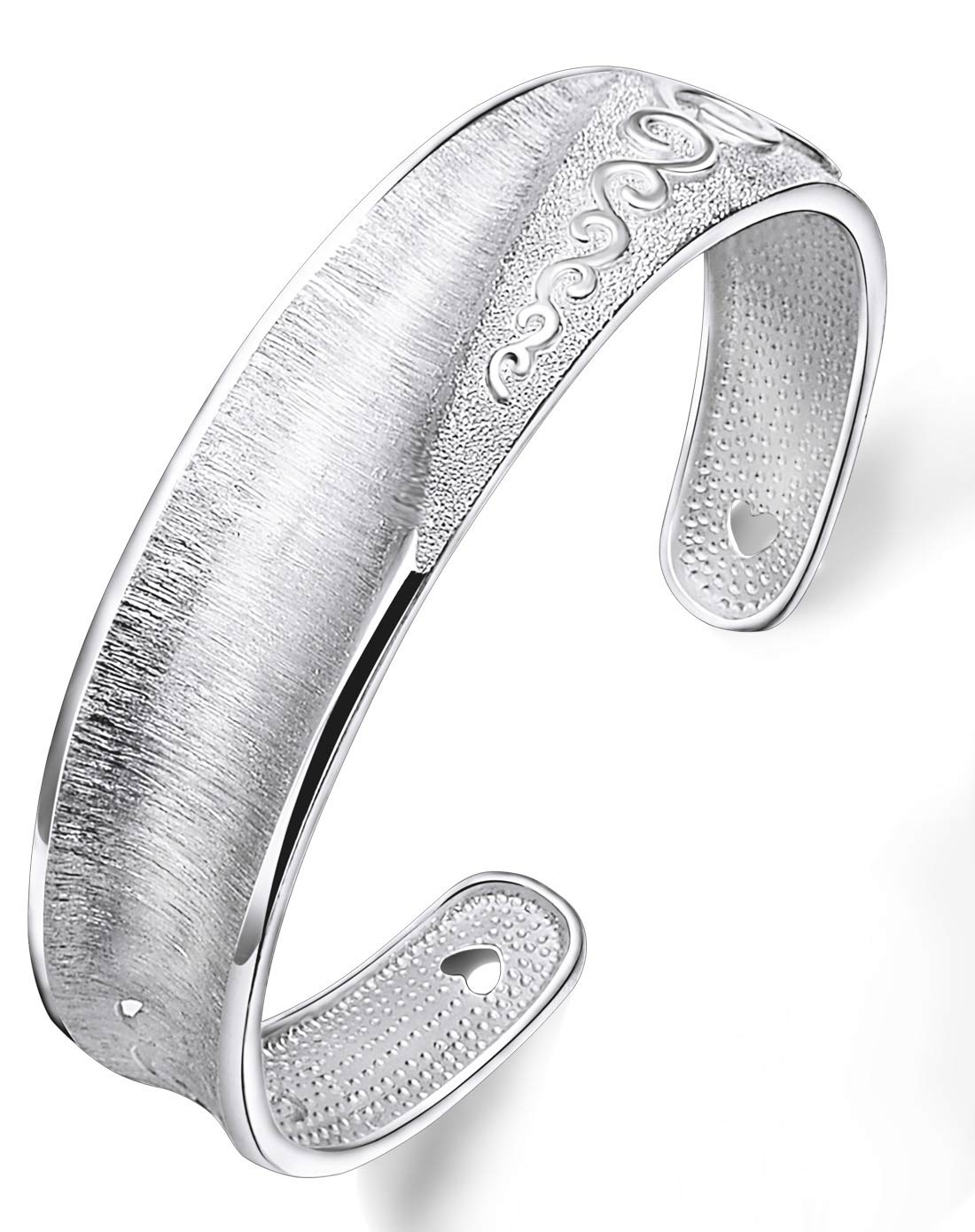 百年宝诚 拉丝纯银手镯