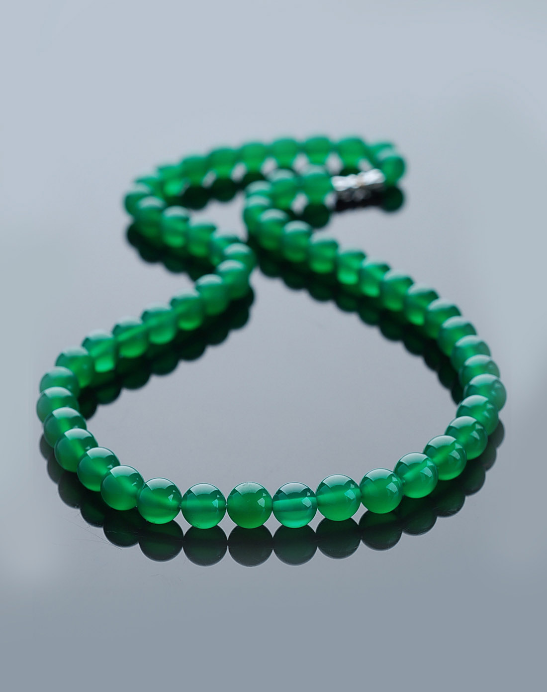 天然绿玛瑙项链(附证书)