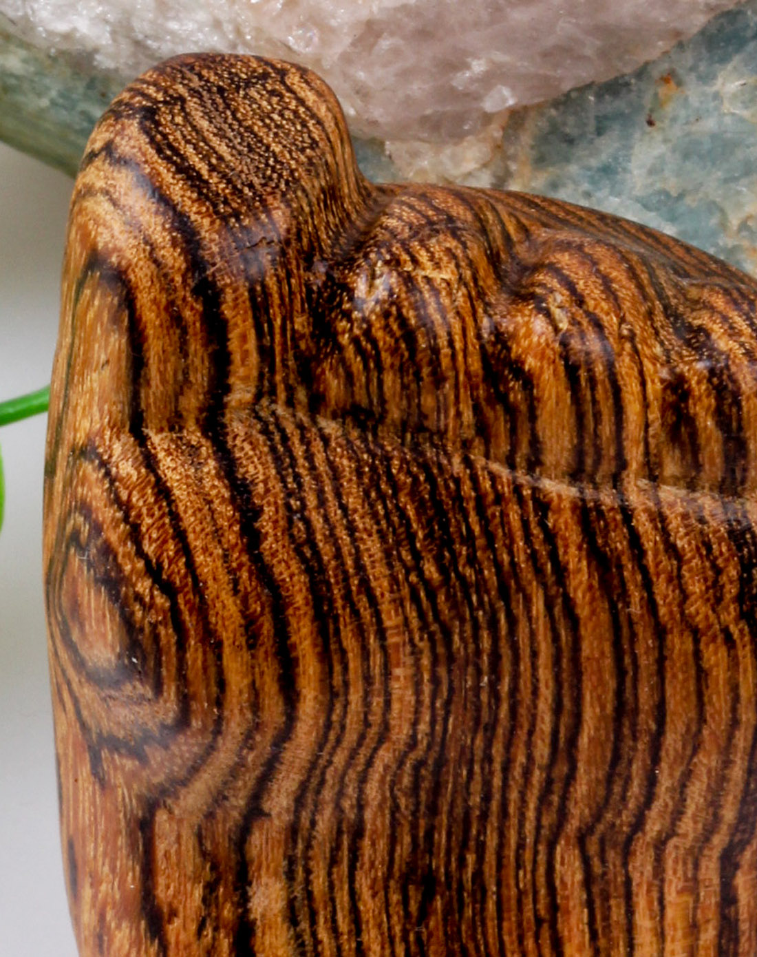 精选虎皮檀手把件脚丫-左脚