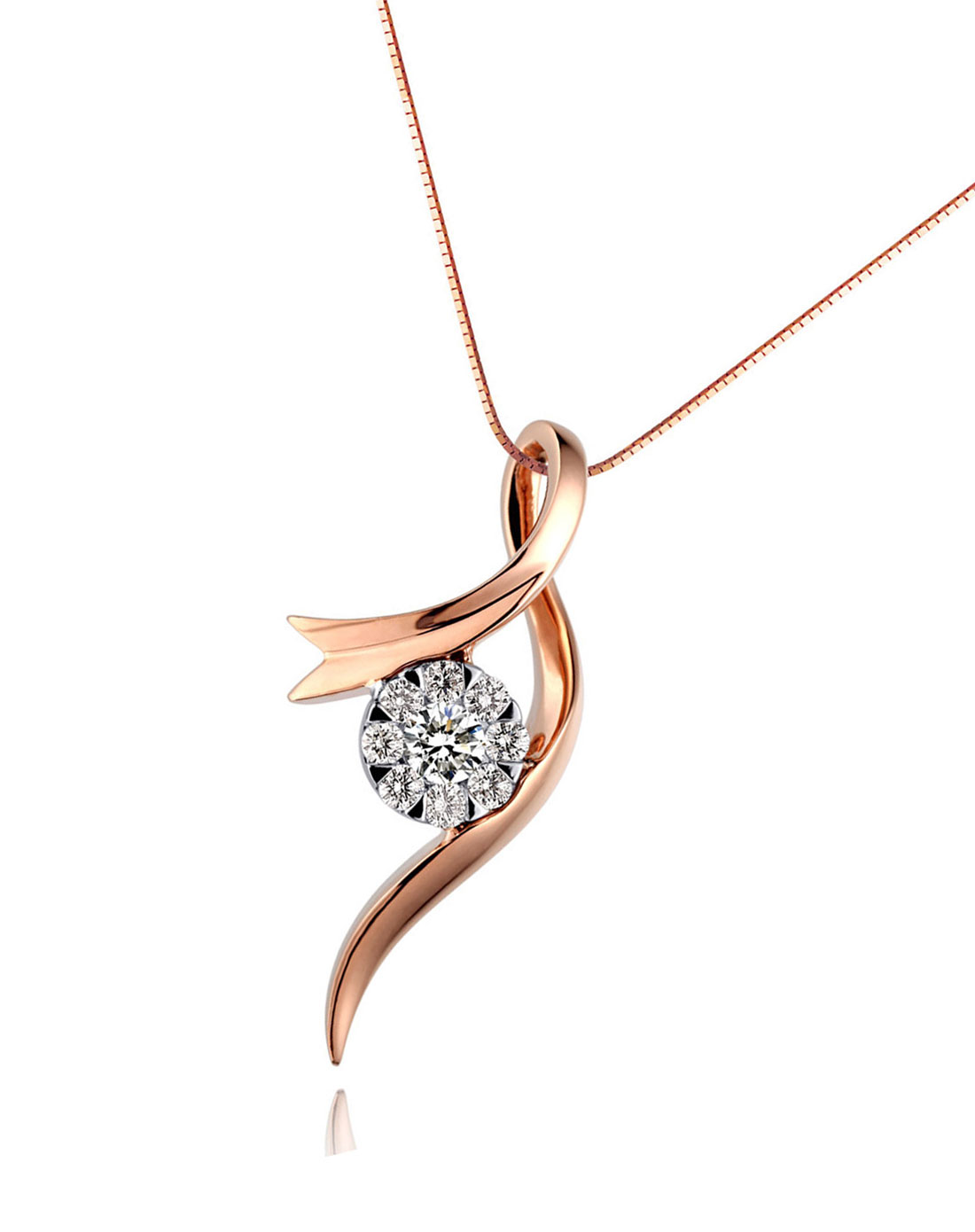 潮宏基chj珠宝专场-星克拉系列 爱恋 18k金钻石挂坠/吊坠