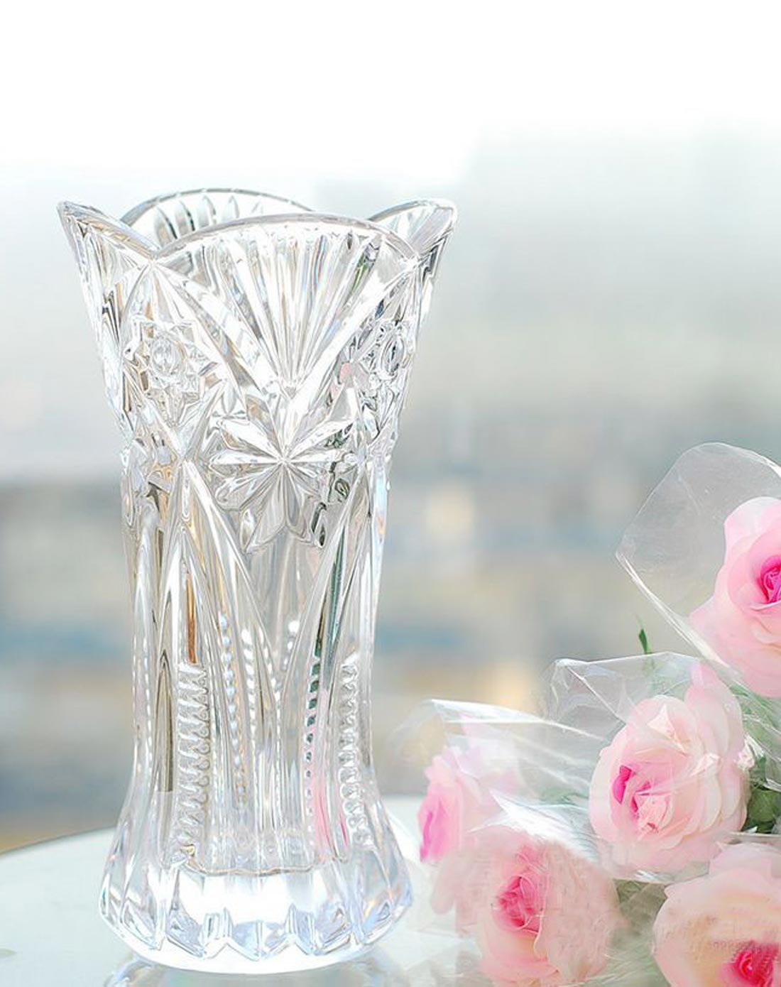 琪特qite欧式水晶玻璃花瓶-百财hp-001hp-001_唯品会