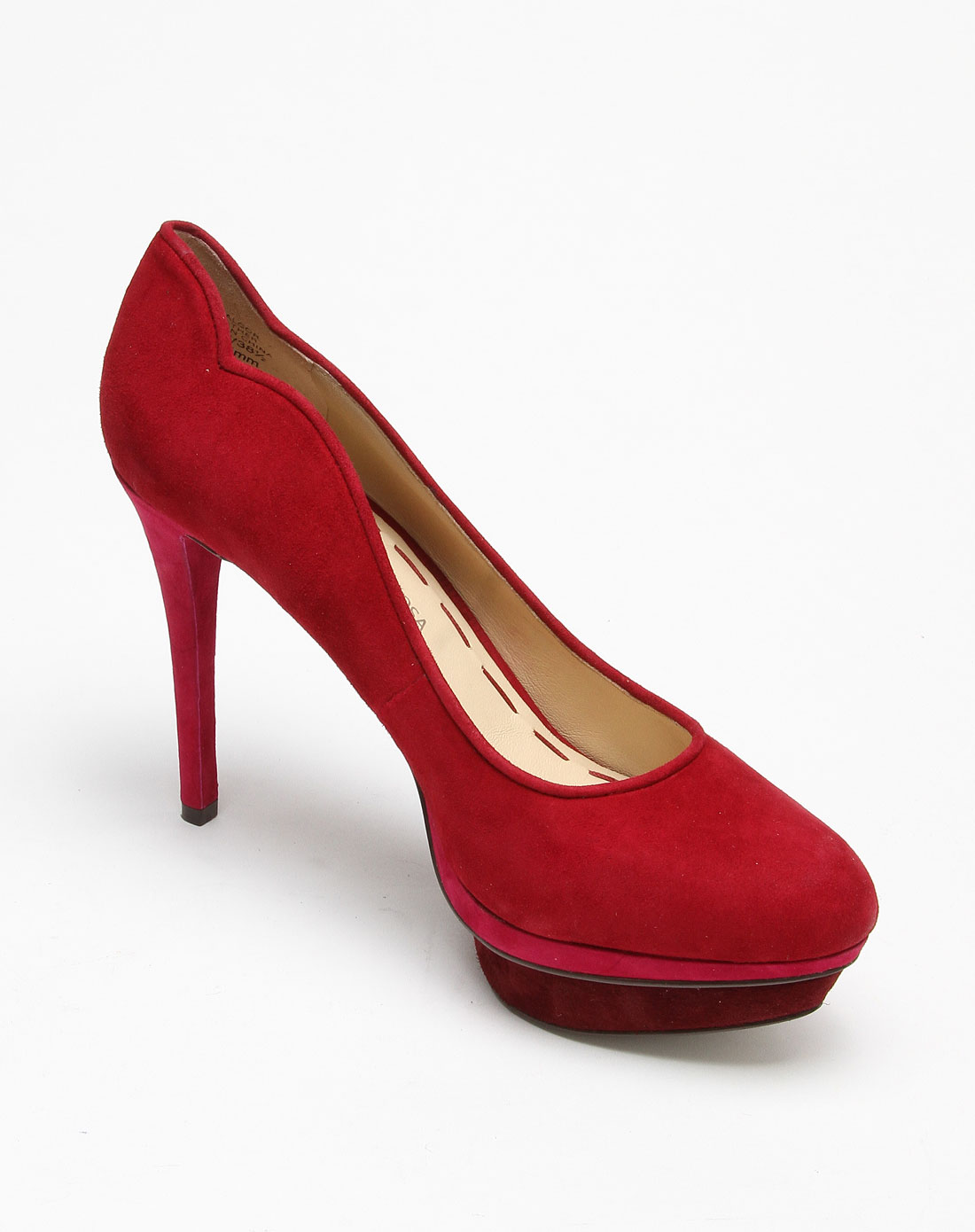 优雅气质酒红色高跟鞋