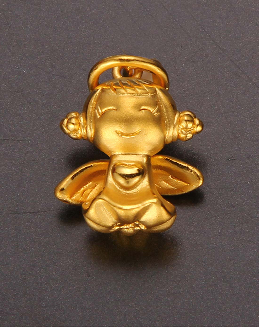 千足金硬金吊坠 天使宝宝-欢欢2.6g