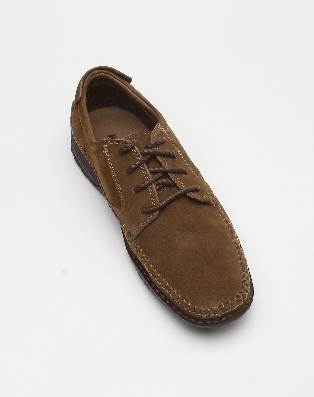 男款卡其/棕色简约时尚户外系带休闲鞋