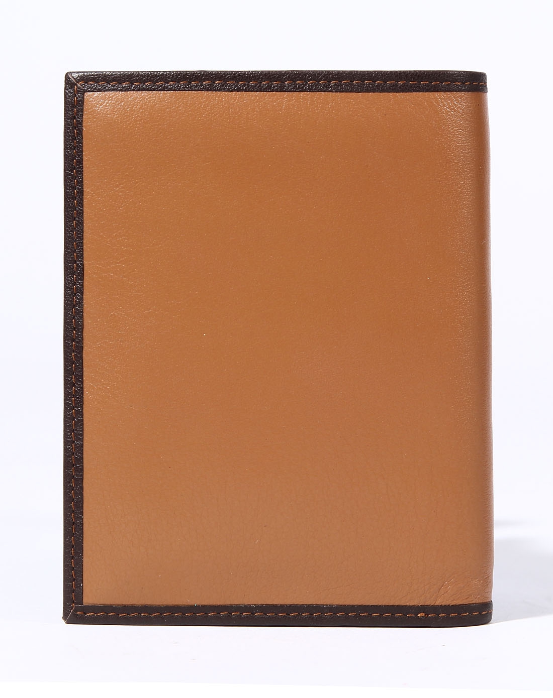 snoopy 男款高级进口头层牛皮黄棕色二折竖式中夹