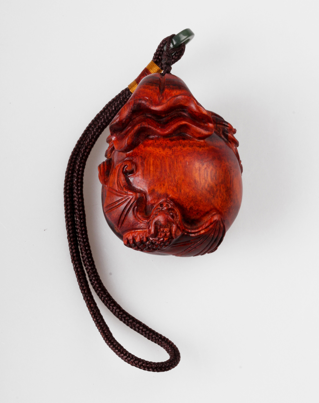 精选老挝酸枝蝙蝠手把件