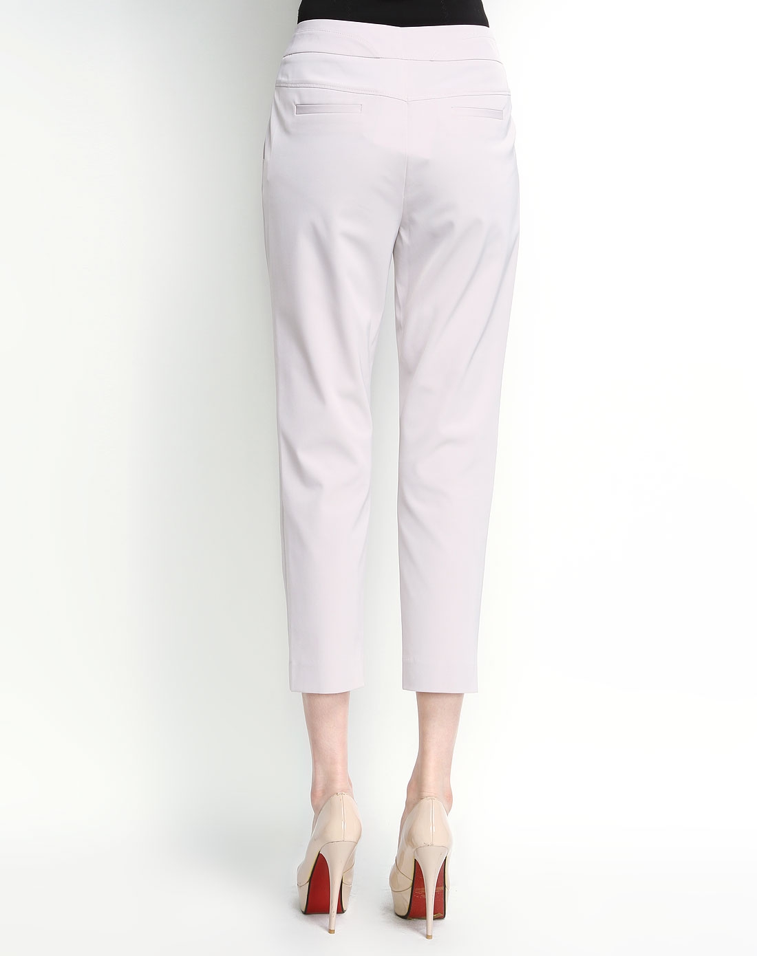 浅灰白色经典时尚长裤