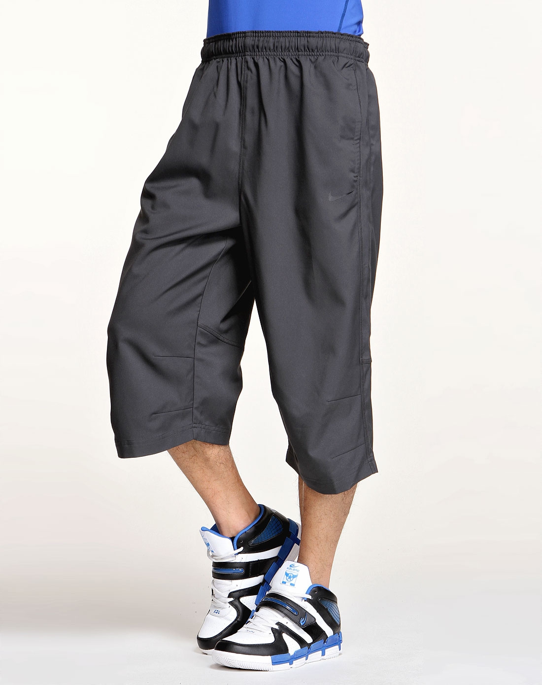 耐克nike男装专场-男子深灰色舒适七分裤