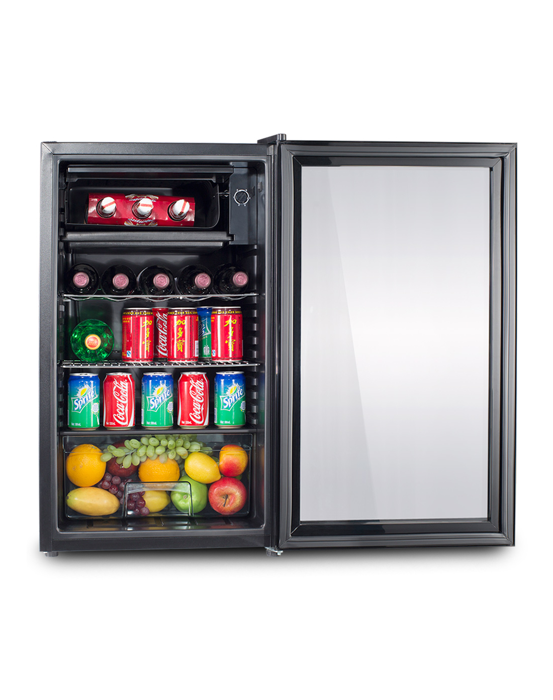 冰吧95升 自动除露 钢化玻璃门冰吧