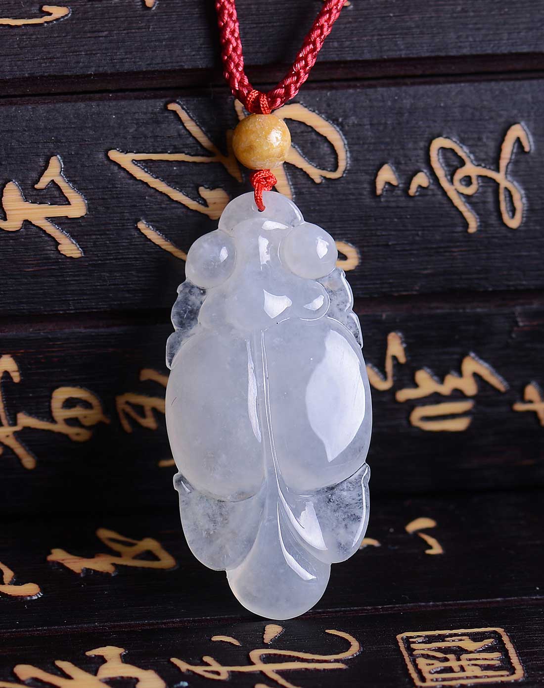 优悦生活uve 天然a货翡翠冰糯水润年年有余金鱼吊坠