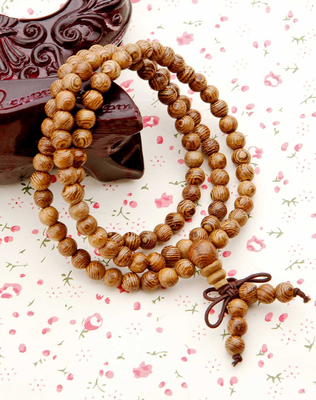 中性款鸡翅木108颗5mm佛珠手链