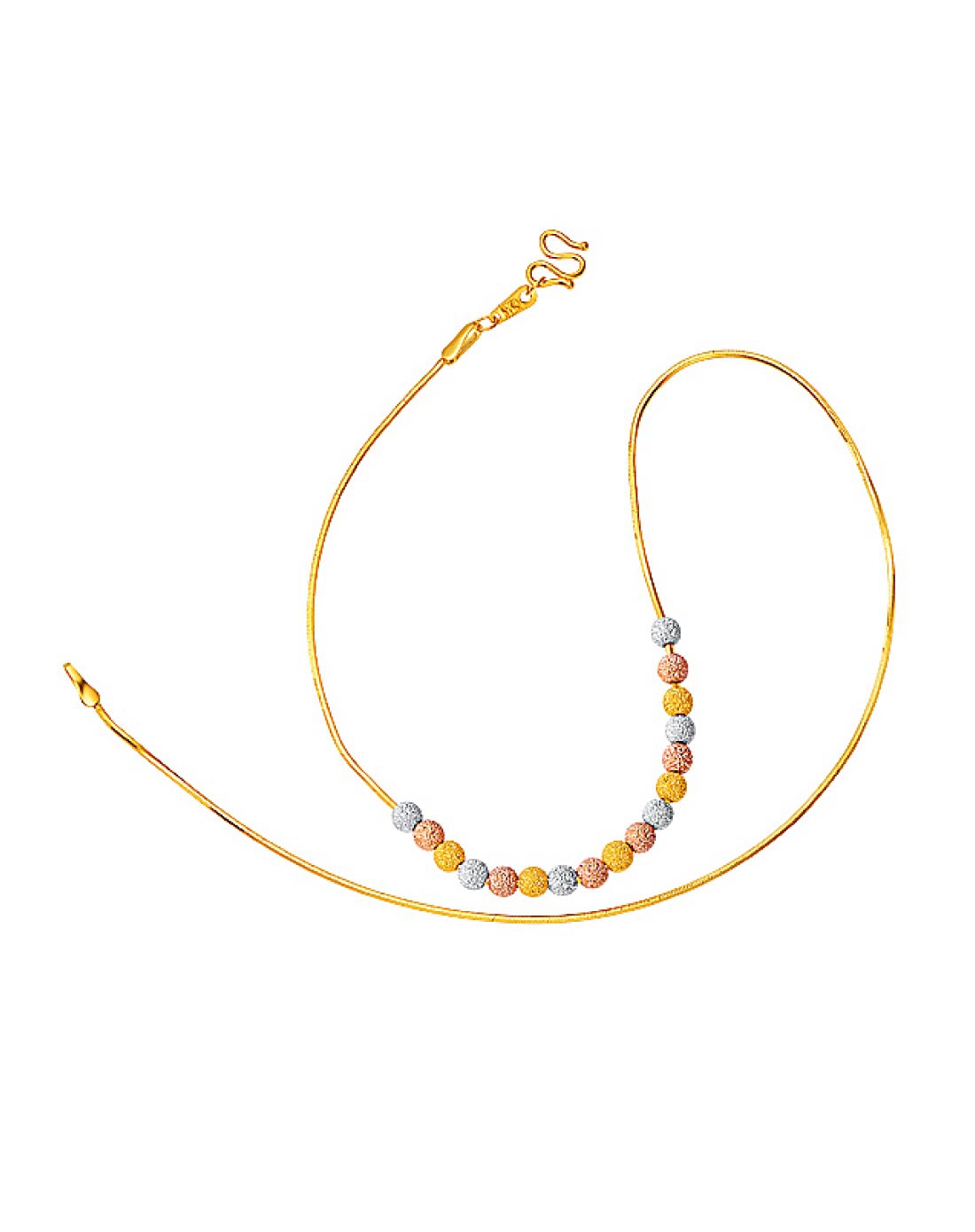 三色甜美糖果黄金项链(计价)