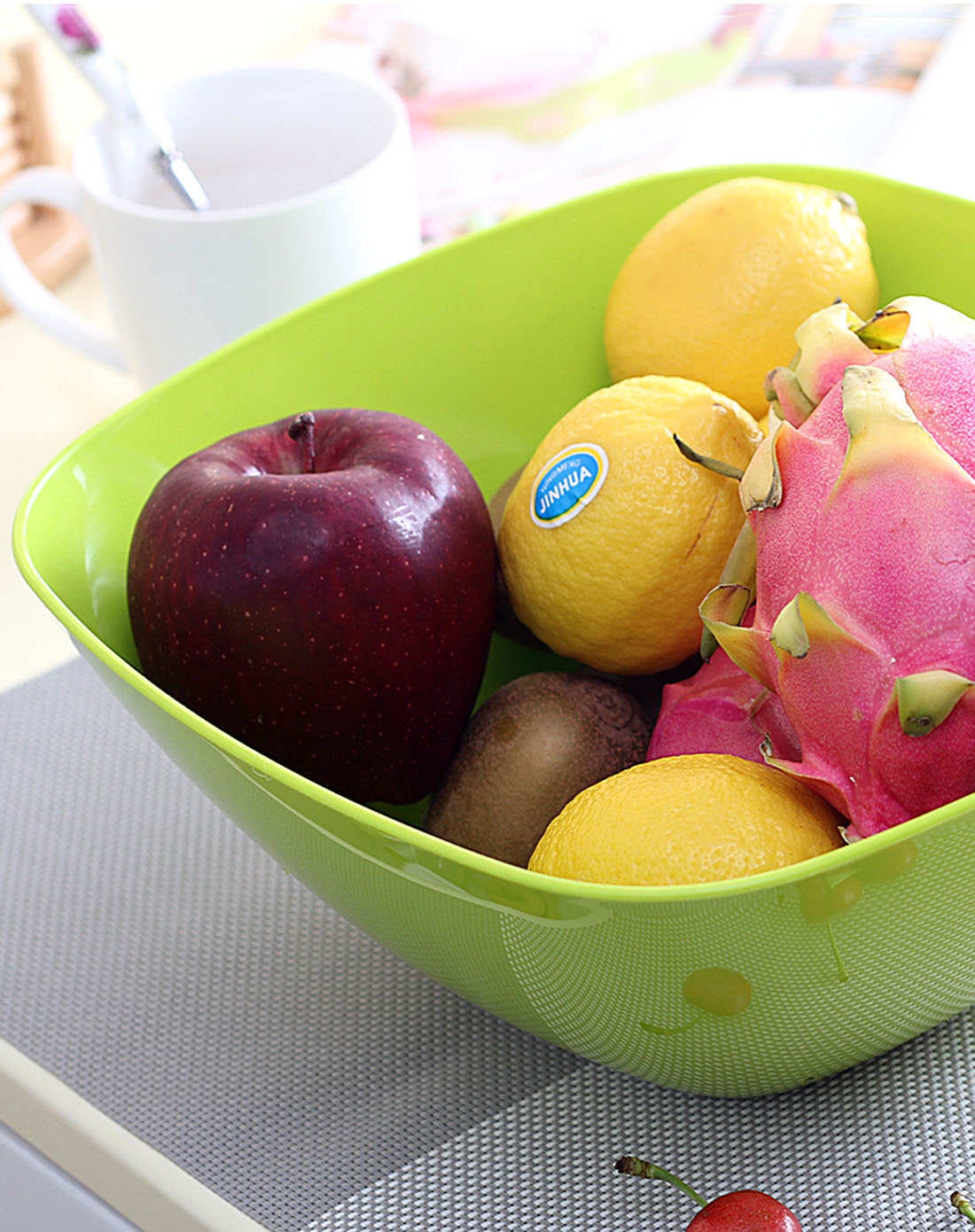 3只装缤纷水果盘食物级环保塑料