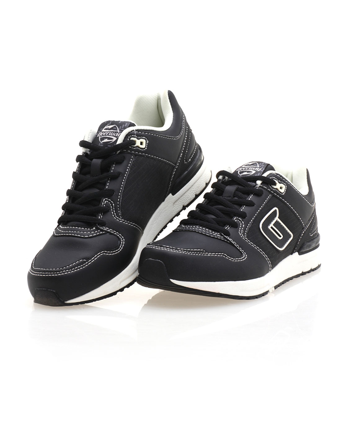 德尔惠deerway男装专场-男款黑色黑色跑步鞋