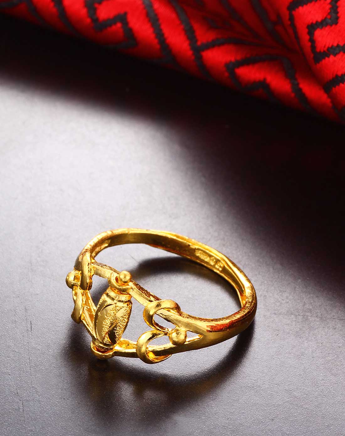 千足金戒指 转运戒3.53g