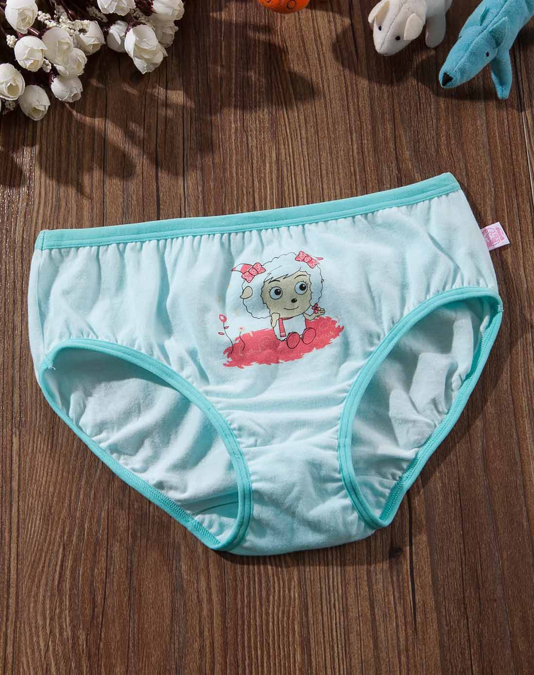 喜羊羊与灰太狼 女童弹力棉局部印花三角内裤