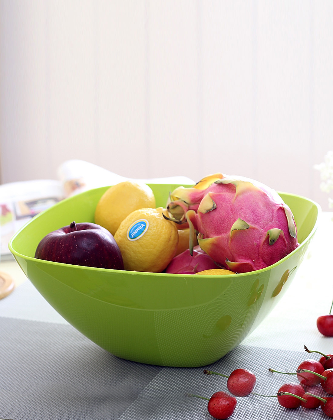 3只装缤纷水果盘食物级环保塑料