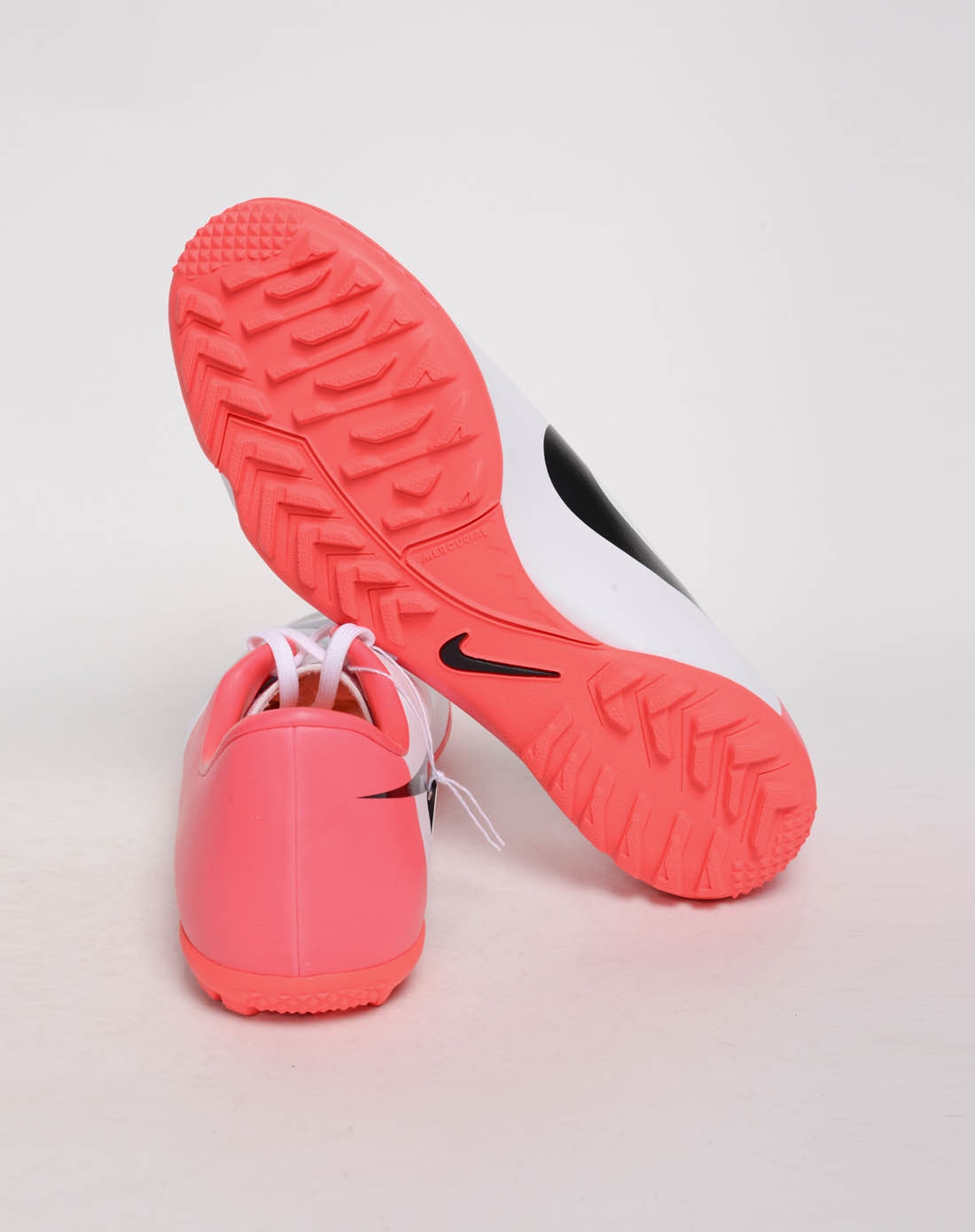 耐克nike-女鞋专场-儿童白/粉色足球鞋