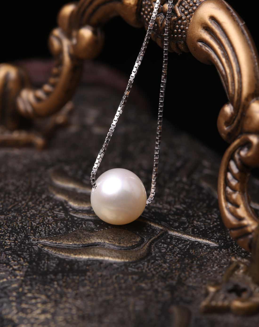 盈满堂925纯银天然淡水珍珠路路通项链ymt14021836_唯品会