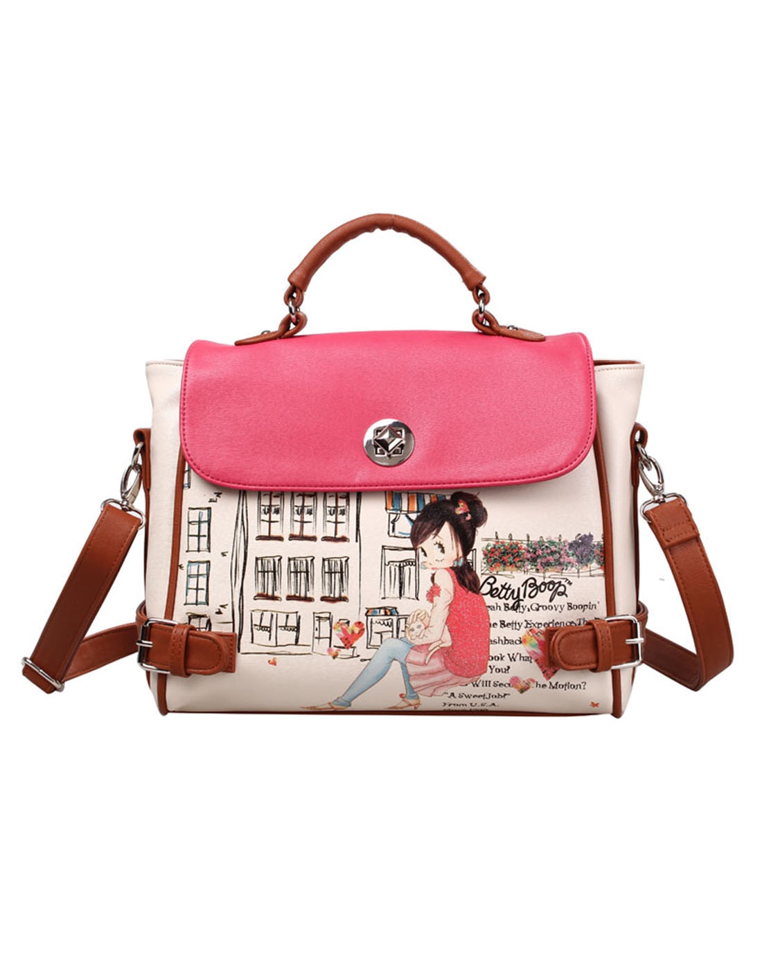 贝蒂betty boop 高级米白色手提/斜挎袋