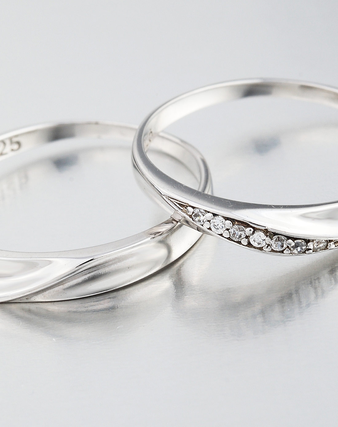 依恋锆石s925纯银戒指情侣款