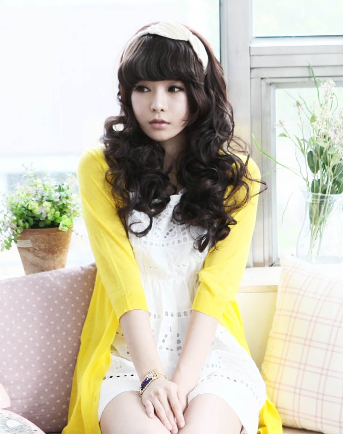 > 独家经典新款大波浪无痕卷发发帘 自然逼真 气质潮流 黑色