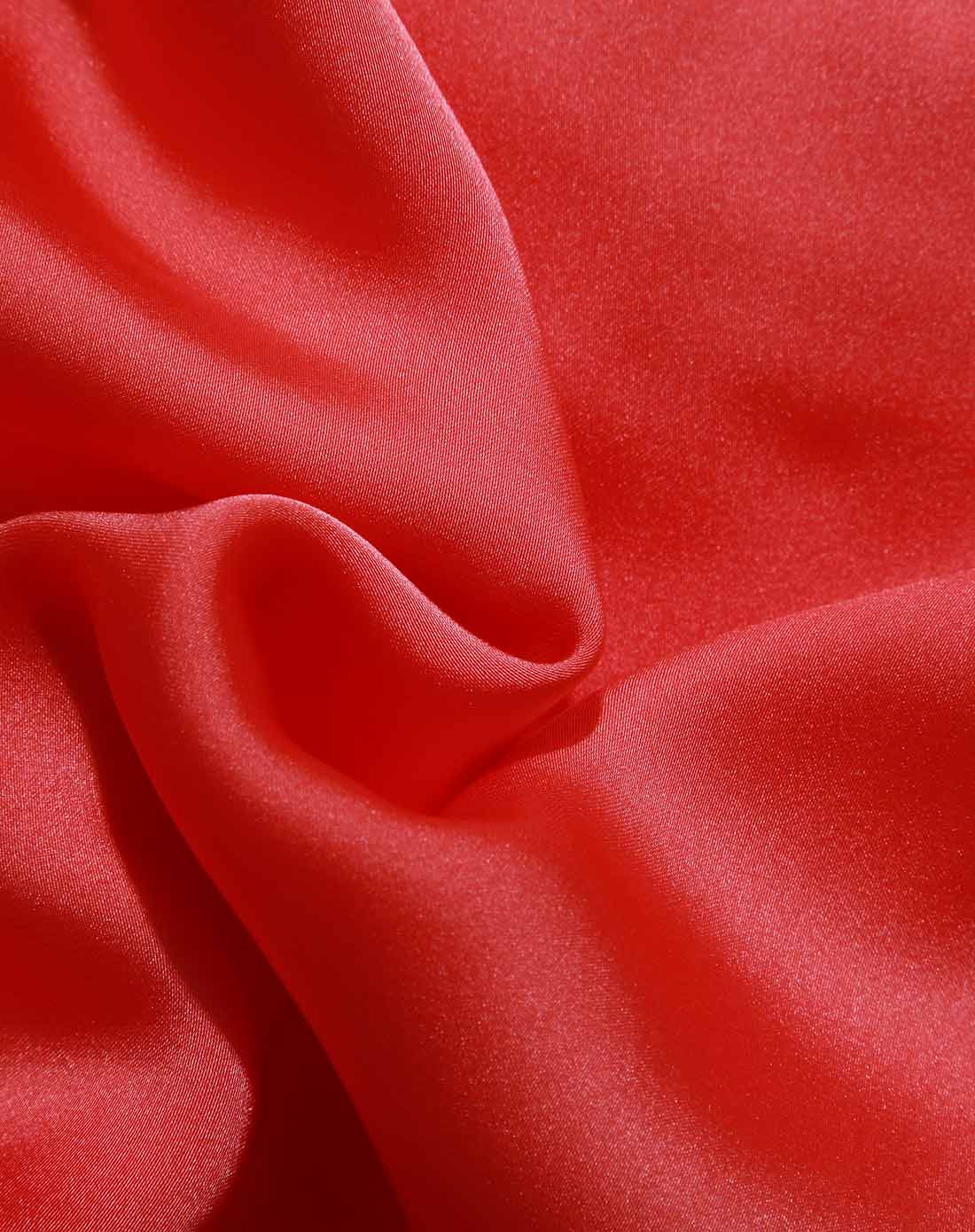 桔色韩版亮色弧形双贴袋雪纺短裤