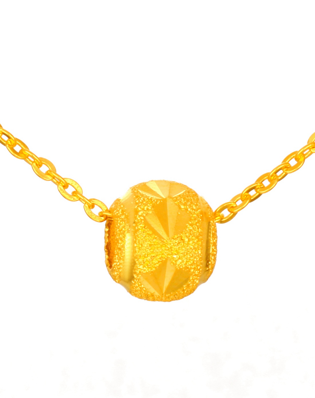 圆形路路通黄金转运珠