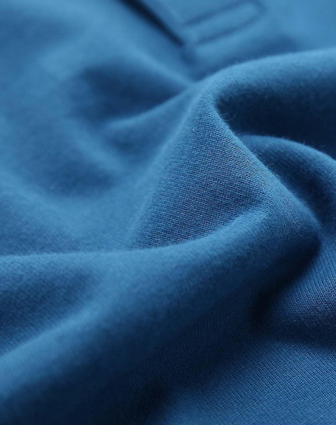 深湖蓝色舒适短袖polo衫