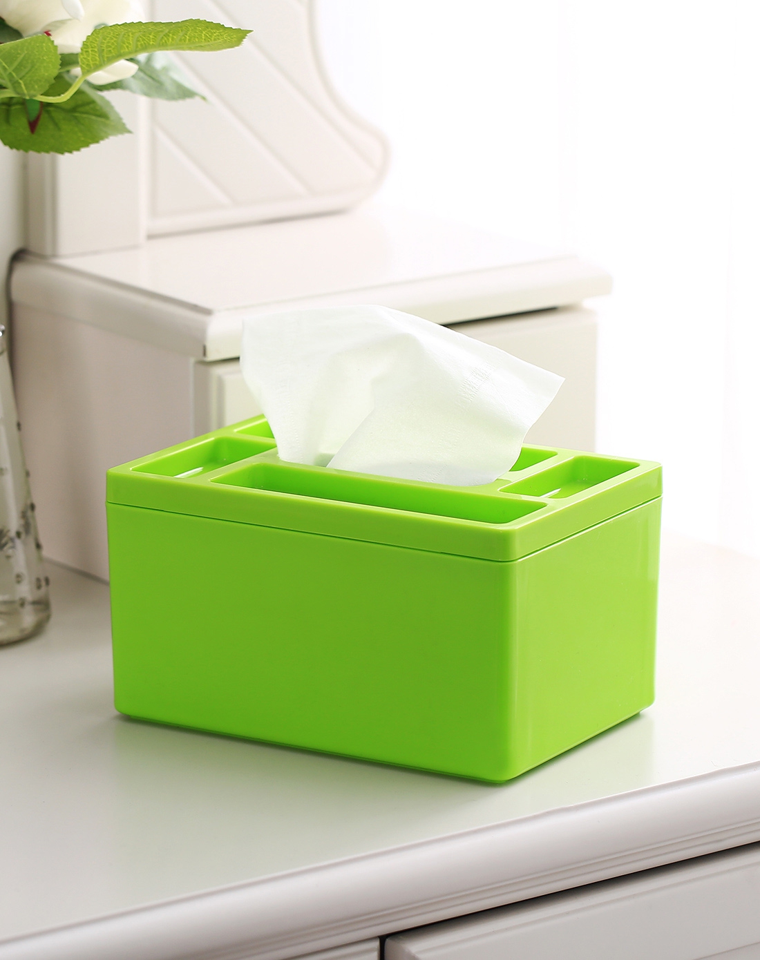 > 绿色多功能纸巾盒
