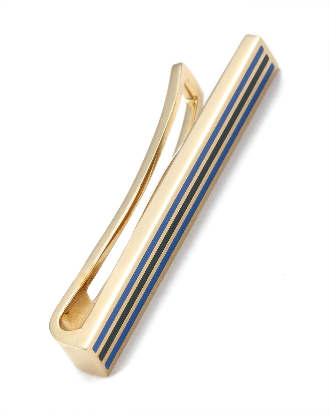 男款领带扣金/蓝色