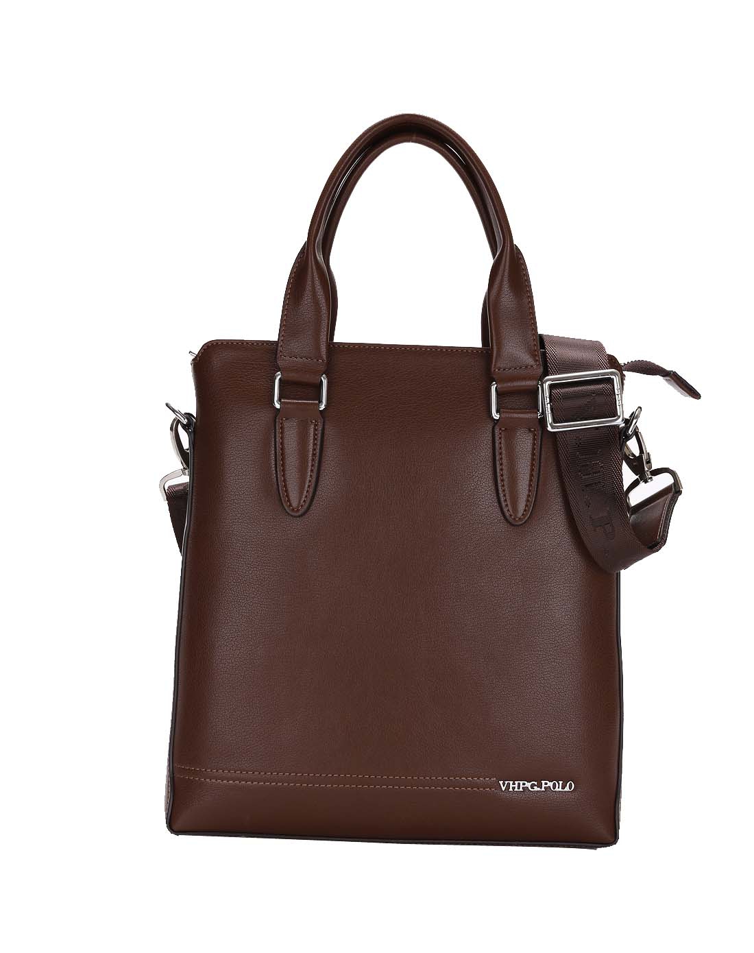 polo男女皮具男款啡色聚氨酯复合皮手提日字包wa430522-3c0_唯品会
