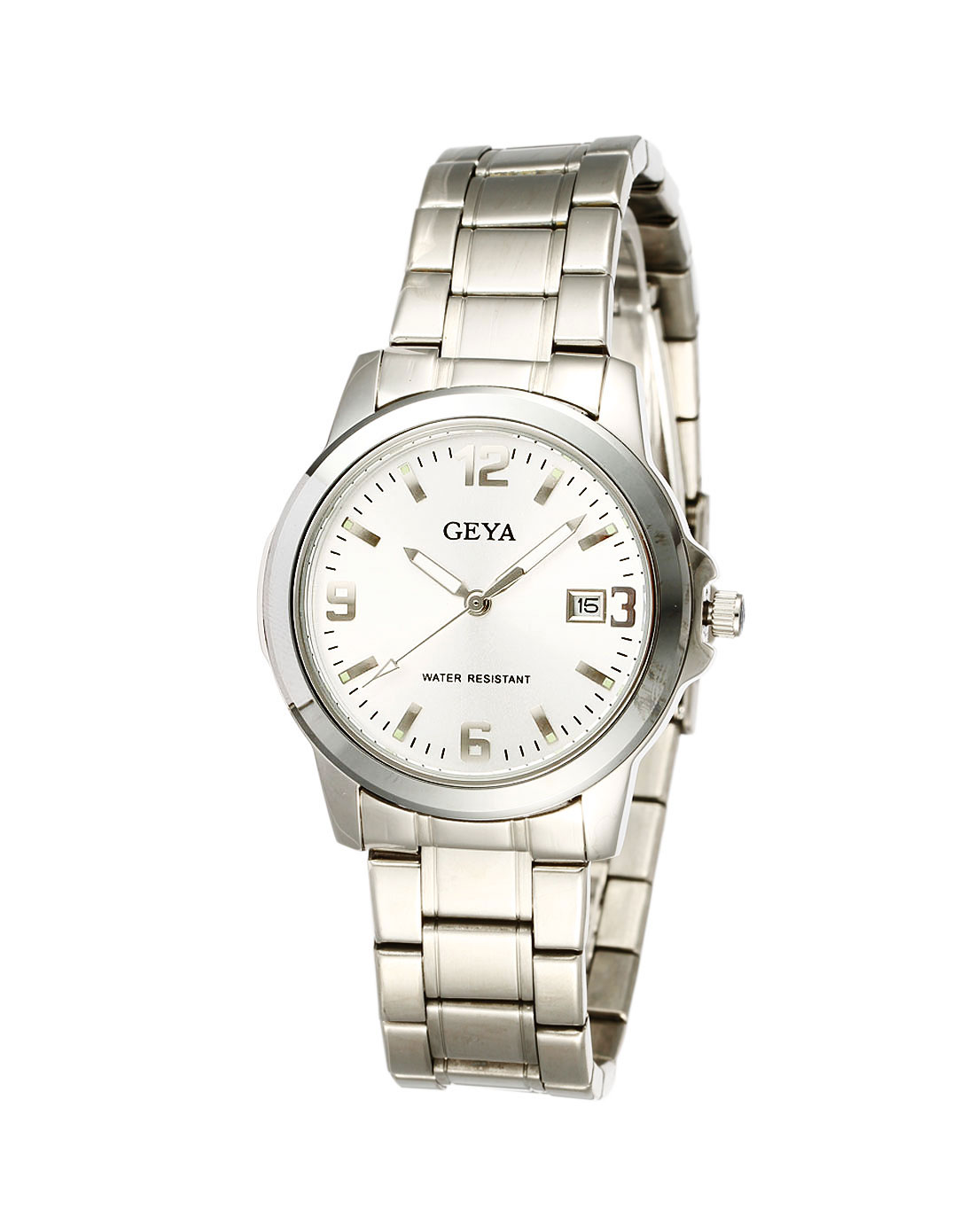 格雅geya 男款白色时尚石英表