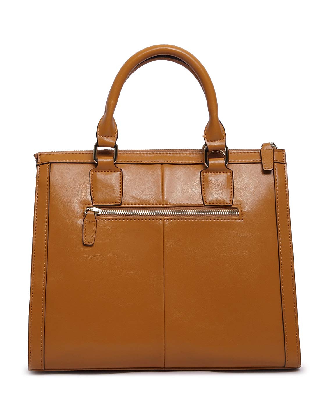 棕色牛皮菱格纹正方形手提包