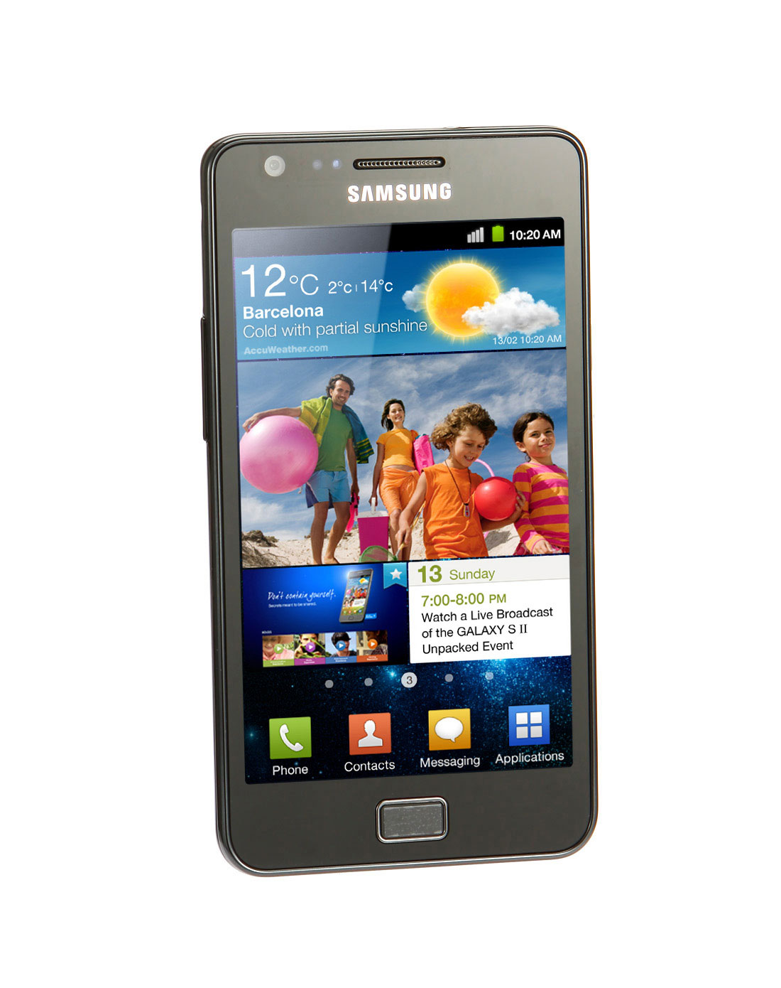 黑色三星i9100g 3g手机wcdma/gsm